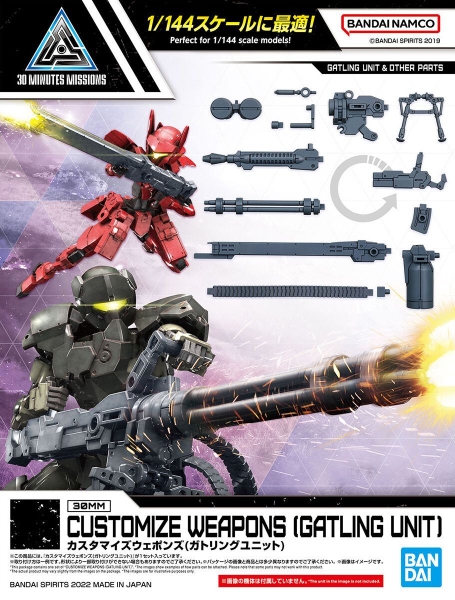 Mô Hình Lắp Ráp Phụ kiện 30MM 1/144 Customize Weapons - Gatling Unit của Bandai Nhật bản