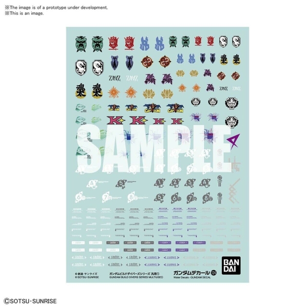 Decal GUNDAM DECAL 124 GUNDAM BUILD DIVERS SERIES MULTIUSE ① của Bandai Nhật Bản