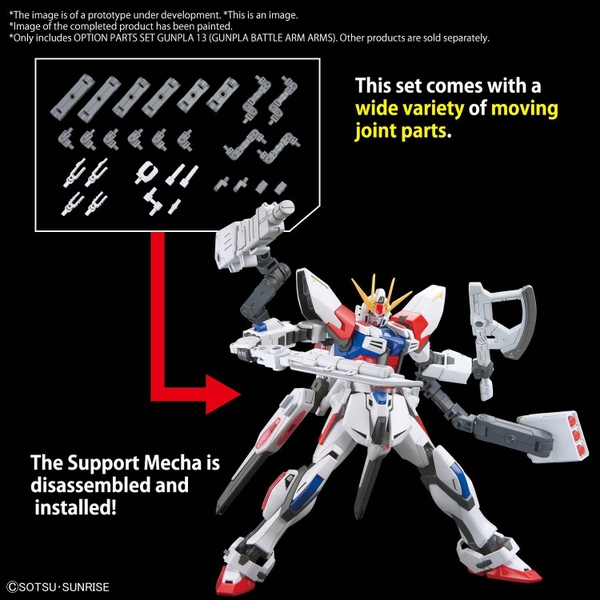 Mô Hình Lắp Ráp Gundam Bộ Phụ Kiện OPTION PARTS SET GUNPLA 13 (GUNPLA BATTLE ARM ARMS) của Bandai Nhật Bản