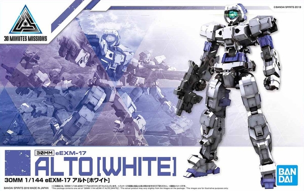Mô Hình Lắp Ráp 30MM 1/144 eEXM-17 Alto - White của Bandai Nhật bản