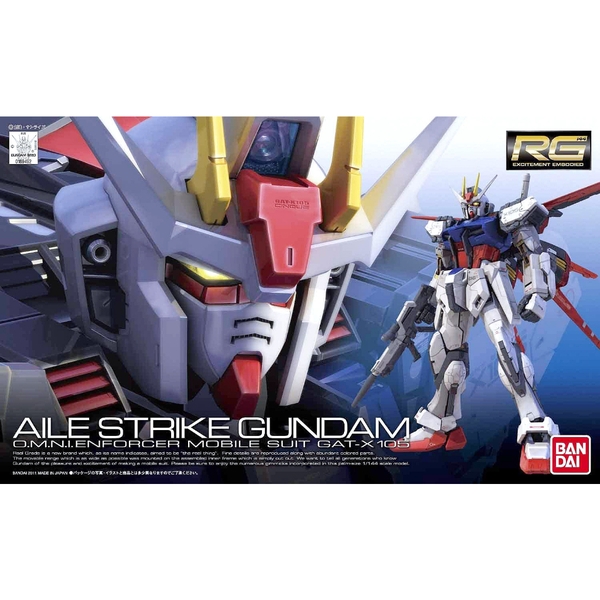 Mô Hình Gundam Bandai RG 03 Gundam Aile Strike 1/144 Gundam Seed Chính Hãng Bandai Nhật bản