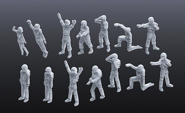 Mô Hình Lắp Ráp Gundam Bộ Phụ Kiện BUILDERS PARTS HD 1/144 MS FIGURE 01 của Bandai Nhật Bản