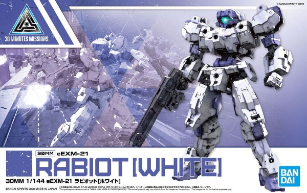 Mô Hình Lắp Ráp 30MM 1/144 eEXM-21 RABIOT [WHITE] của Bandai Nhật Bản