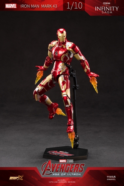 Mô Hình Ráp Sẵn Marvel Iron Man Mark XLIII (MK43) Scale 1:10 của ZDToys