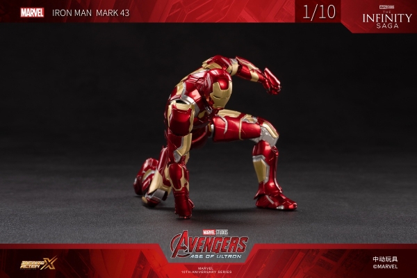 Mô Hình Ráp Sẵn Marvel Iron Man Mark XLIII (MK43) Scale 1:10 của ZDToys