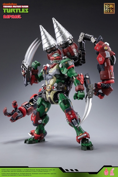 Mô Hình Ráp Sẵn Khung Kim Loại Mecha Ninja Turtle - raphael của Heat Boys x Snap Finger