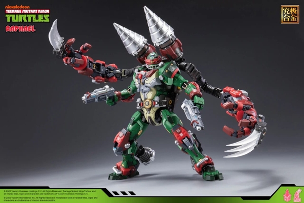 Mô Hình Ráp Sẵn Khung Kim Loại Mecha Ninja Turtle - raphael của Heat Boys x Snap Finger