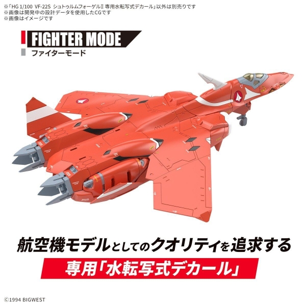 Decal Chuyên Dụng HG 1/100 VF-22S STURMVOGEL Ⅱ WATER DECALS của Bandai Nhật Bản