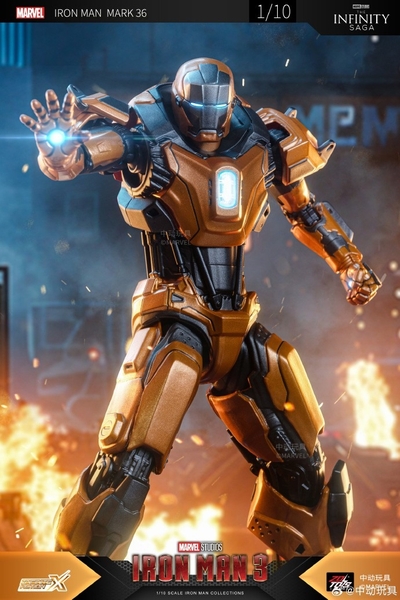 Mô Hình Ráp Sẵn Marvel 1/10 Iron Man Mk36 của ZDToys