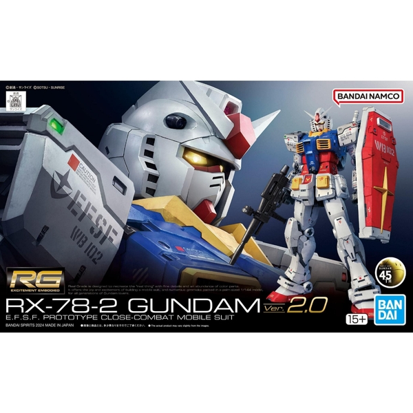 Mô Hình Lắp Ráp RG 1/144 RX-78-2 Gundam Ver 2.0 Chính Hãng Bandai
