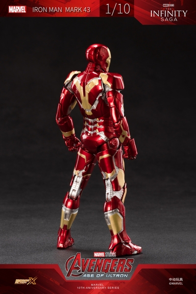 Mô Hình Ráp Sẵn Marvel Iron Man Mark XLIII (MK43) Scale 1:10 của ZDToys