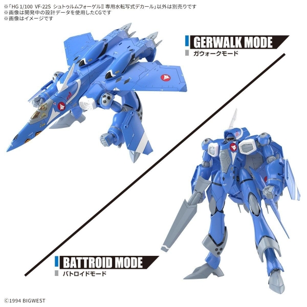 Decal Chuyên Dụng HG 1/100 VF-22S STURMVOGEL Ⅱ WATER DECALS của Bandai Nhật Bản