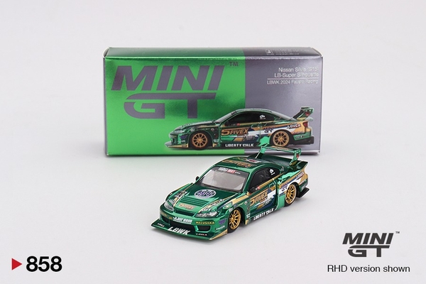 Mô Hình Xe Mini GT Box Version MGT00858 Nissan LB-Super Silhouette S15 SILVIA LBWK 2024 Fausto Racing