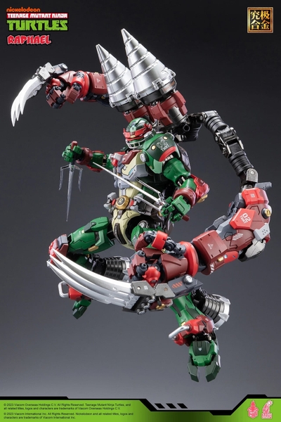 Mô Hình Ráp Sẵn Khung Kim Loại Mecha Ninja Turtle - raphael của Heat Boys x Snap Finger