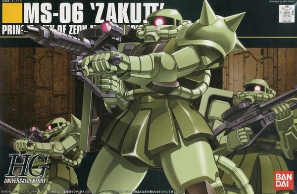 Mô Hình Lắp Ráp Gundam HG UC 1/144 ZAKU 2 MASS PRODUCTION TYPE của Bandai Nhật bản