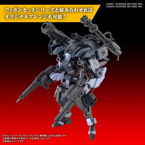 Mô Hình Lắp Ráp HG 1/72 MAILeS Aaronrhino Grady Exclusive Chính hãng bandai