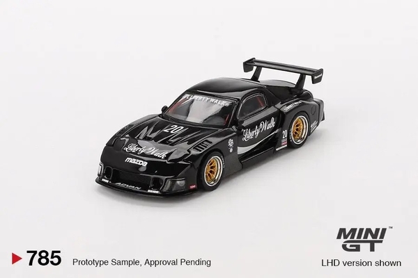 Mô Hình Xe MINI GT Card Version MGT00785 Mazda RX-7 LB-Super Silhouette Liberty Walk Black