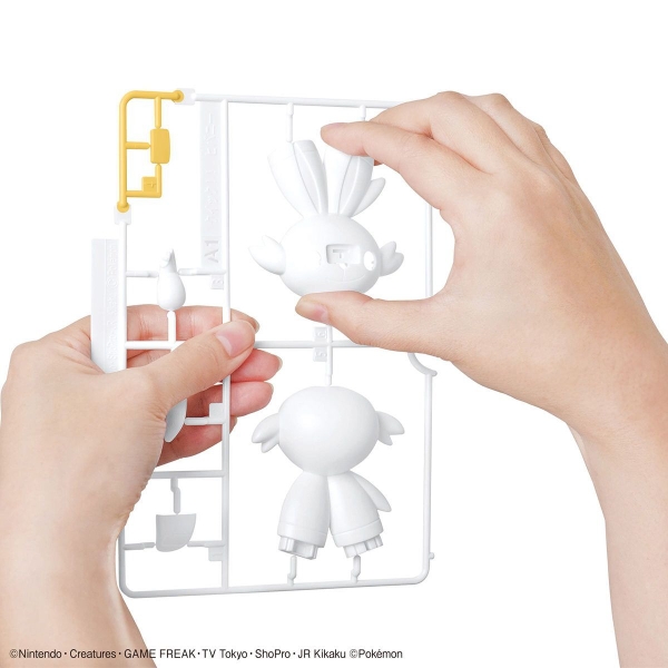 Mô Hình Lắp Ráp Pokémon PLAMO COLLECTION QUICK!! 05 SCORBUNNY của Bandai Nhật Bản