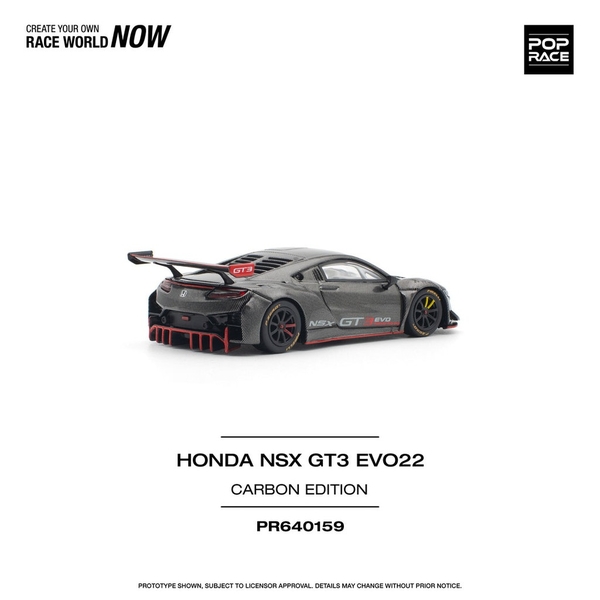 Mô Hình Xe PopRace PR640159 HONDA NSX GT3 EVO22 CARBON EDITION