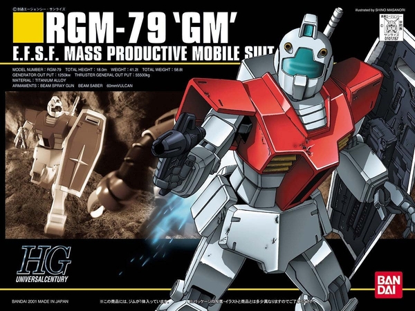 Mô Hình Lắp Ráp Gundam 1/144 HG UC RGM-79 GM của Bandai Nhật Bản