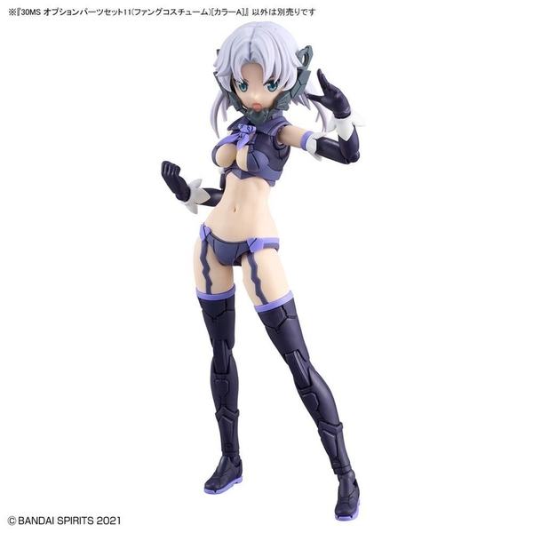 Mô Hình Lắp Ráp 30MS Phụ kiện OPTION PARTS SET 11 - Fang Costume - Color A của Bandai Nhật bản
