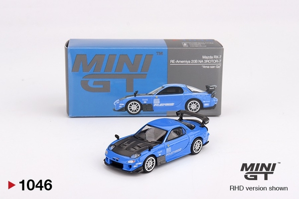 Mô Hình Xe Mini GT BOX Version MGT01046 Mazda RX-7 RE-Amemiya 20B NA 3ROTOR-7 “Ama-san Go”