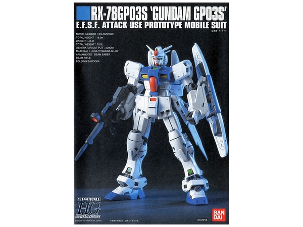 Mô Hình Lắp Ráp Gundam HG UC 1/144 RX-78GP03S GUNDAM của Bandai Nhật bản