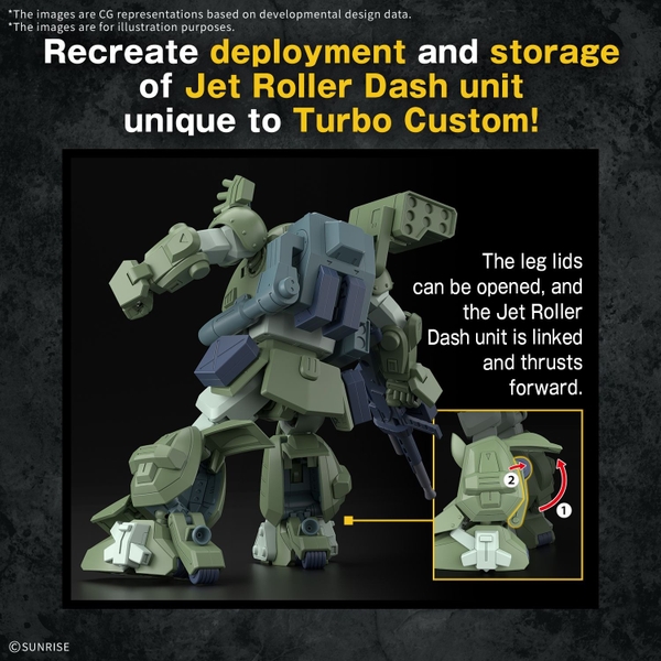 Mô Hình Lắp Ráp Gundam HG SCOPE DOG TURBO CUSTOM của Bandai Nhật bản