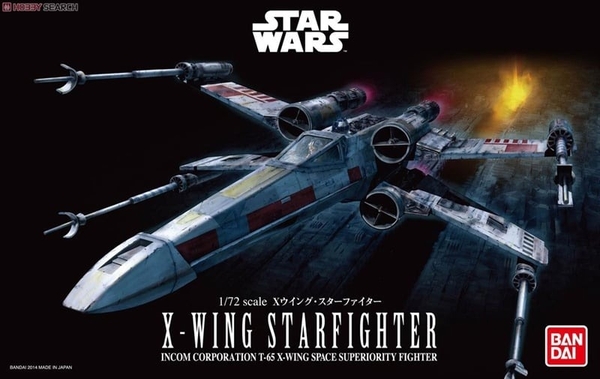 Mô Hình Lắp Ráp Star Wars 1/72 X-WING STARFIGHTER của Bandai Nhật Bản