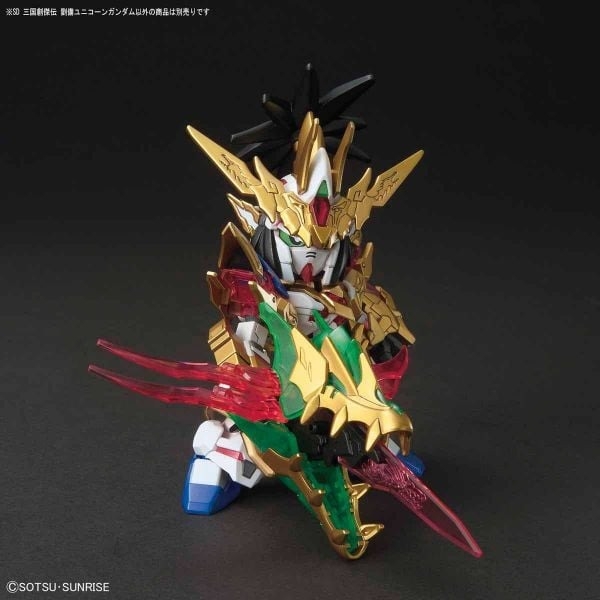 Mô Hình Lắp Ráp Gundam SD SANGOKU SOKETSUDEN Liu Bei UNICORN GUNDAM của Bandai Nhật bản