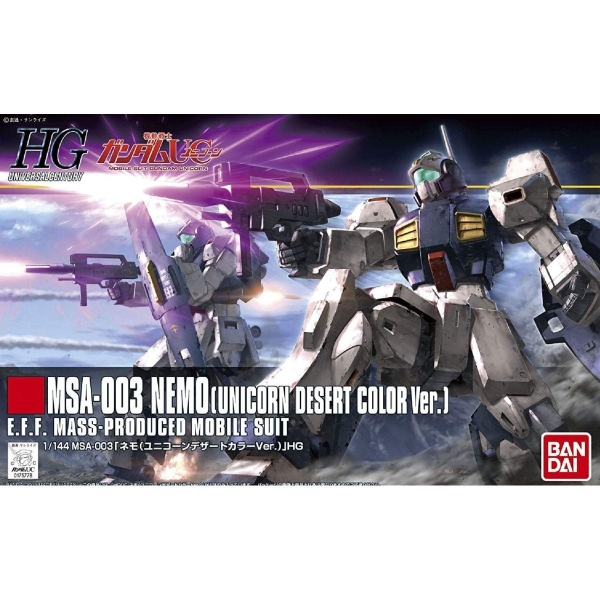 Mô Hình Lắp Ráp Gundam HG UC 1/144 MSA-003 Nemo - Unicorn Desert Color Ver của Bandai Nhật Bản