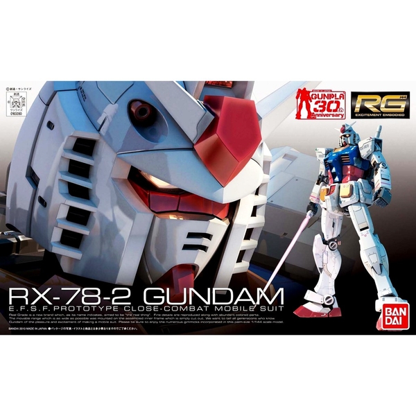 Mô Hình Lắp Ráp Gundam RG 01 RX-78-2 Gundam 1/144 MS Gundam Chính Hãng Bandai