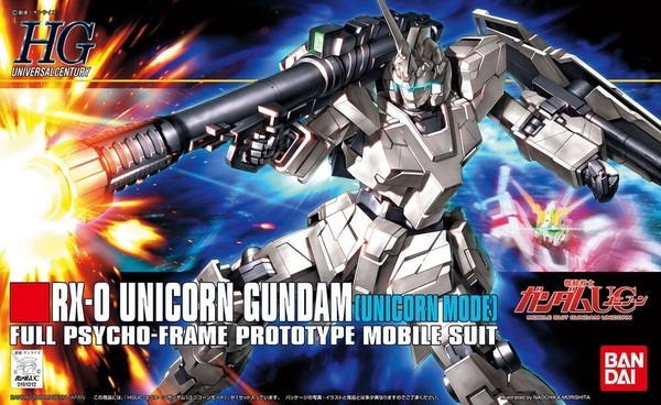 Mô Hình Lắp Ráp HG UC 1/144 RX-0 UNICORN GUNDAM - UNICORN MODE của Bandai Nhật Bản