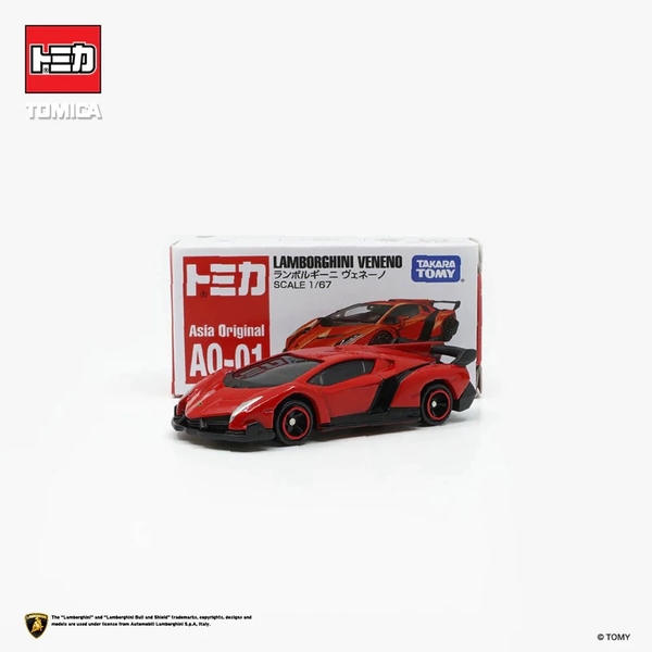 Mô Hình Xe Tomica Asia Original AO-01 Lamborghini Veneno Chính Hãng TakaraTomy