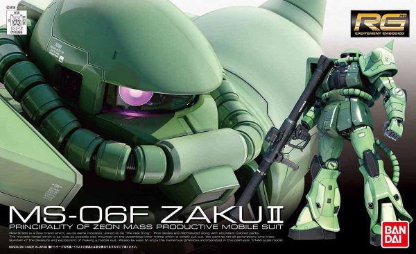 Mô hình lắp ráp Gundam RG MS-06F Zaku II của Bandai nhật bản