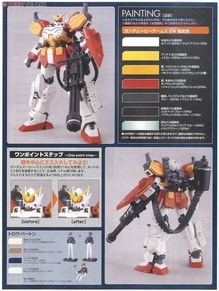 Mô hình lắp ráp Gundam MG 1/100 Gundam Heavyarms / Heavy Arms EW của Bandai Nhật Bản