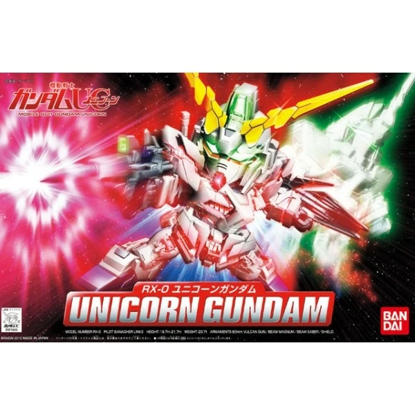 Mô Hình Lắp Ráp Gundam SD BB360 RX-0 UNICORN GUNDAM của Bandai Nhật Bản