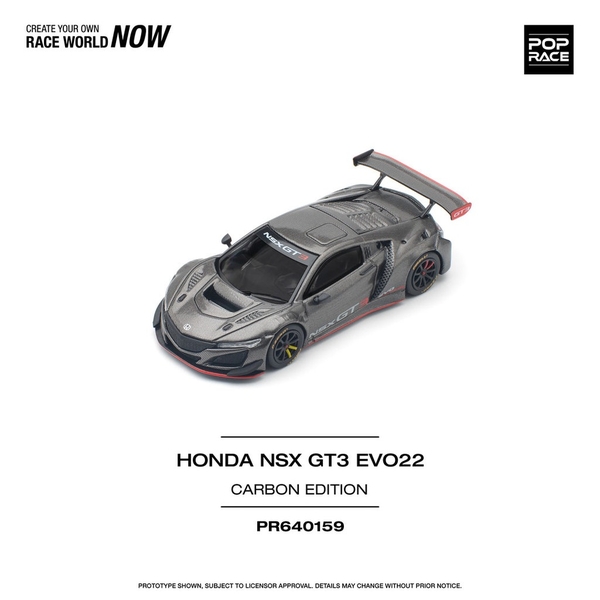 Mô Hình Xe PopRace PR640159 HONDA NSX GT3 EVO22 CARBON EDITION