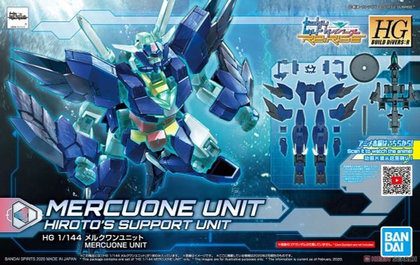 Mô Hình Lắp Ráp Gundam HGBD:R 1/144 MERCUONE UNIT GUNDAM BUILD DIVER cuar Bandai Nhật Bản