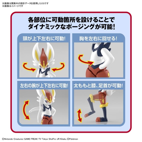 Mô hình lắp ráp Pokémon COLLECTION 50 SELECT SERIES Cinderace của Bandai nhật