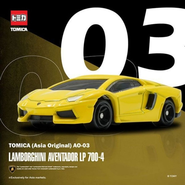 Mô Hình Xe Tomica Asia Original AO-03 Lamborghini Aventador LP 700-4 Chính Hãng TakaraTomy