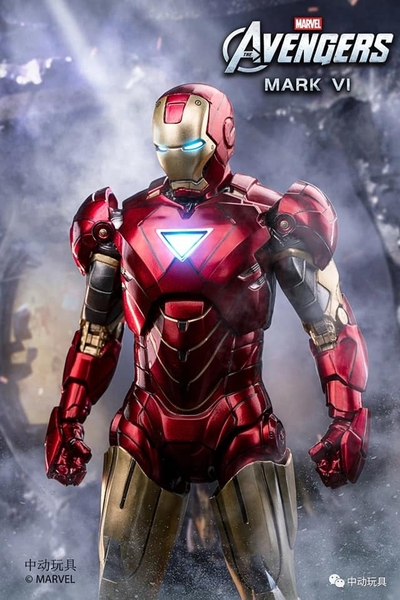 Mô Hình Ráp Sẵn Marvel Iron Man Mark VI (MK6) Scale 1/10 của ZDtoys