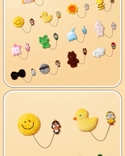 HUY HIỆU POP MART CRYBABY Crying Again Series-Plush Badge Blind Box