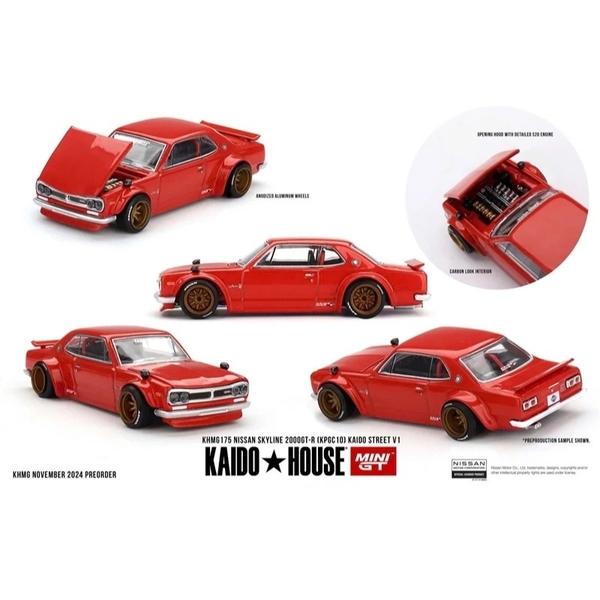 Mô Hình Xe Kaido House KHMG175 Nissan Skyline 2000GT-R (KPGC10) Kaido Street V1