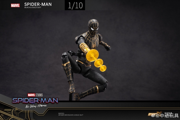 Mô Hình Ráp Sẵn Spider Man  Black & Gold Suit (No Way Home) của ZDTOYS