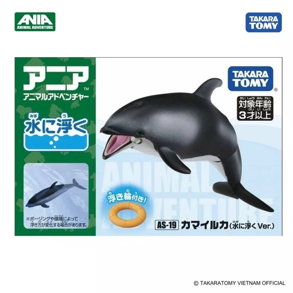 Mô hình động vật Cá heo ANIA AS-19 Dolphin 615446 Fullbox Chính hãng TakaraTomy
