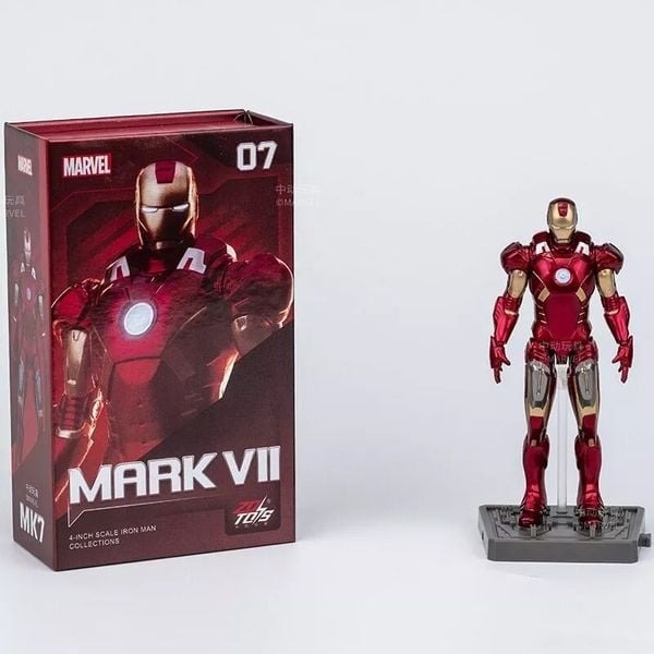 Mô Hình Ráp Sẵn Marvel - Iron Man Mark VII MK7 - 4 Inch - ZD Toys - ZM24