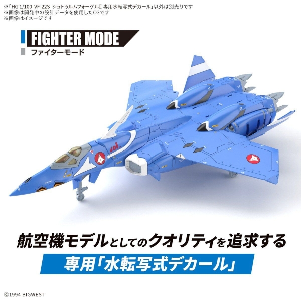 Decal Chuyên Dụng HG 1/100 VF-22S STURMVOGEL Ⅱ WATER DECALS của Bandai Nhật Bản