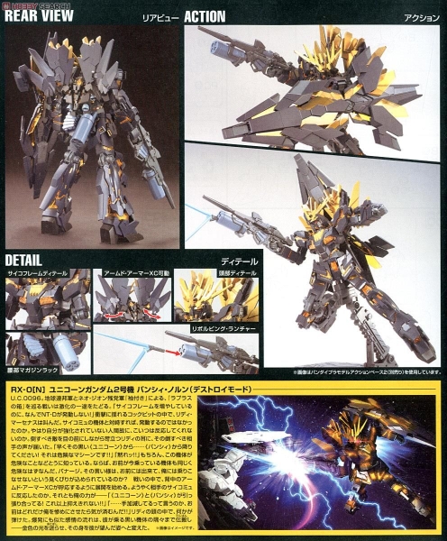 Mô Hình HG UC 1/144 Unicorn Gundam 02 Banshee Norn - Destroy Mode