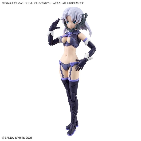 Mô Hình Lắp Ráp 30MS Phụ kiện OPTION PARTS SET 11 - Fang Costume - Color A của Bandai Nhật bản